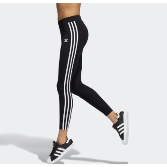 adidas | Pants \u0026 Jumpsuits | Adidas Adicolor Classics 3stripes Tights  Leggings Womens L Black White | Poshmark
